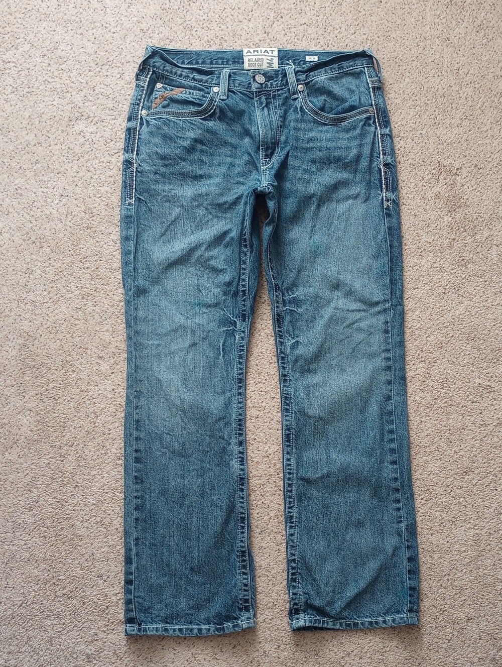 Ariat Relaxed BootCut Jeans Size 34 × 34 Western Cowboy Rodeo Country
